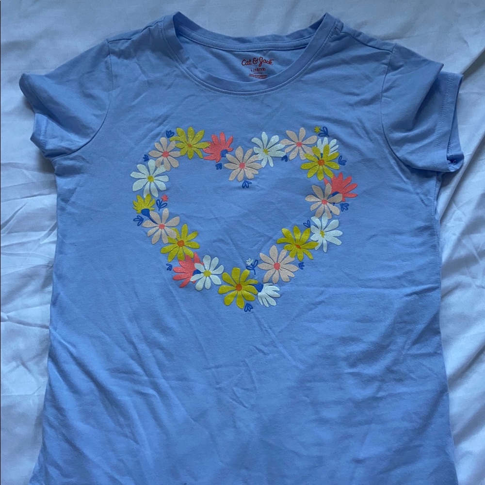 girls flower t shirt